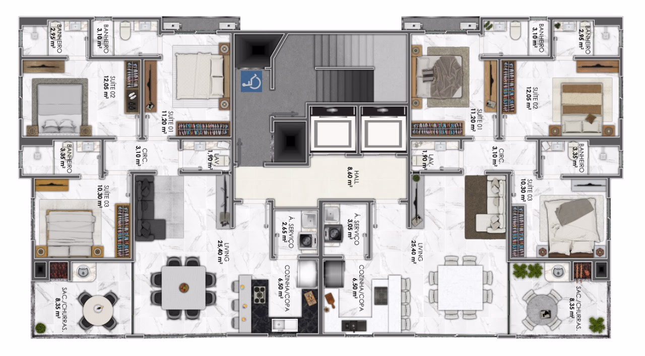 Apartamento 3 suítes em Meia Praia — Meia Praia, Itapema