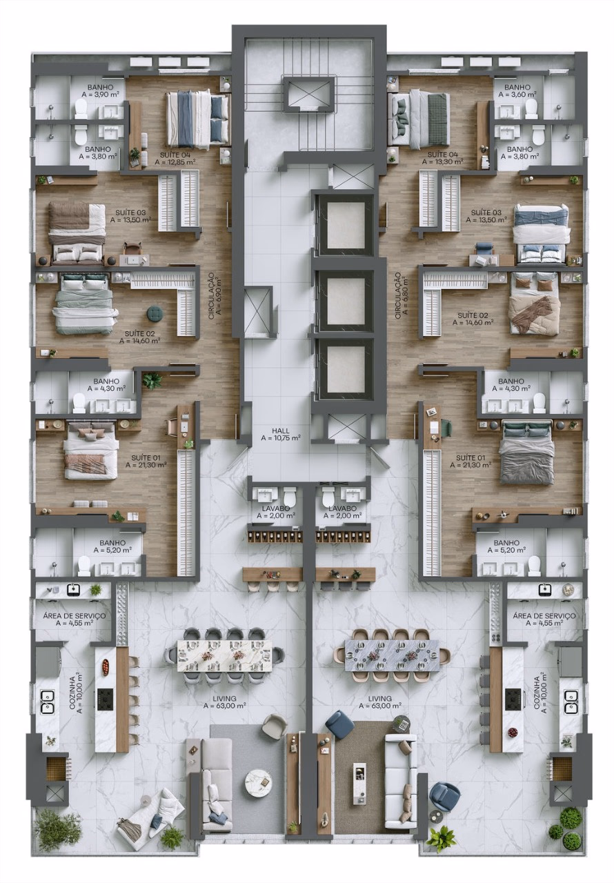 Apartamento 4 suítes em Meia Praia — Meia Praia, Itapema