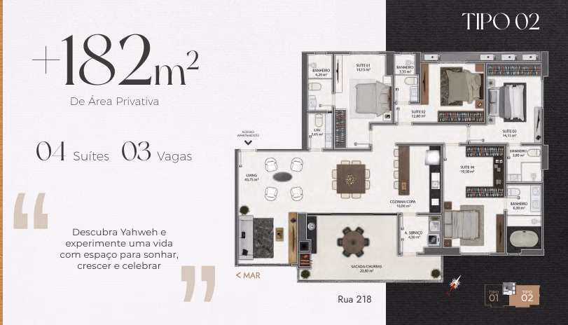 Apartamento em Meia Praia — Meia Praia, Itapema