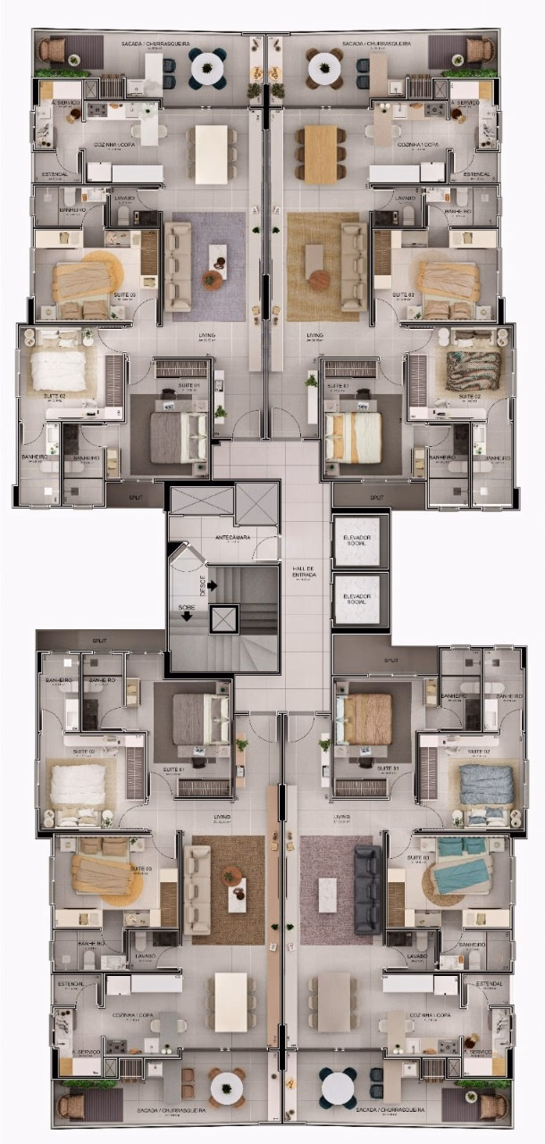 Apartamento 3 suítes em Meia Praia — Meia Praia, Itapema