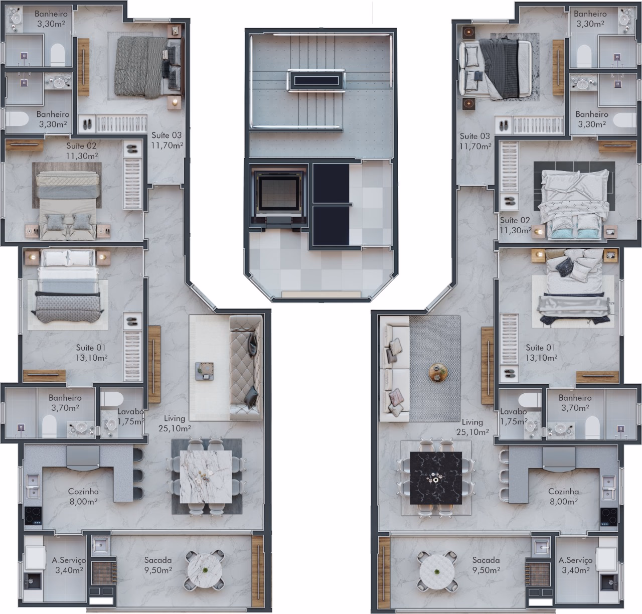 Apartamento 3 suítes em Meia Praia — Meia Praia, Itapema