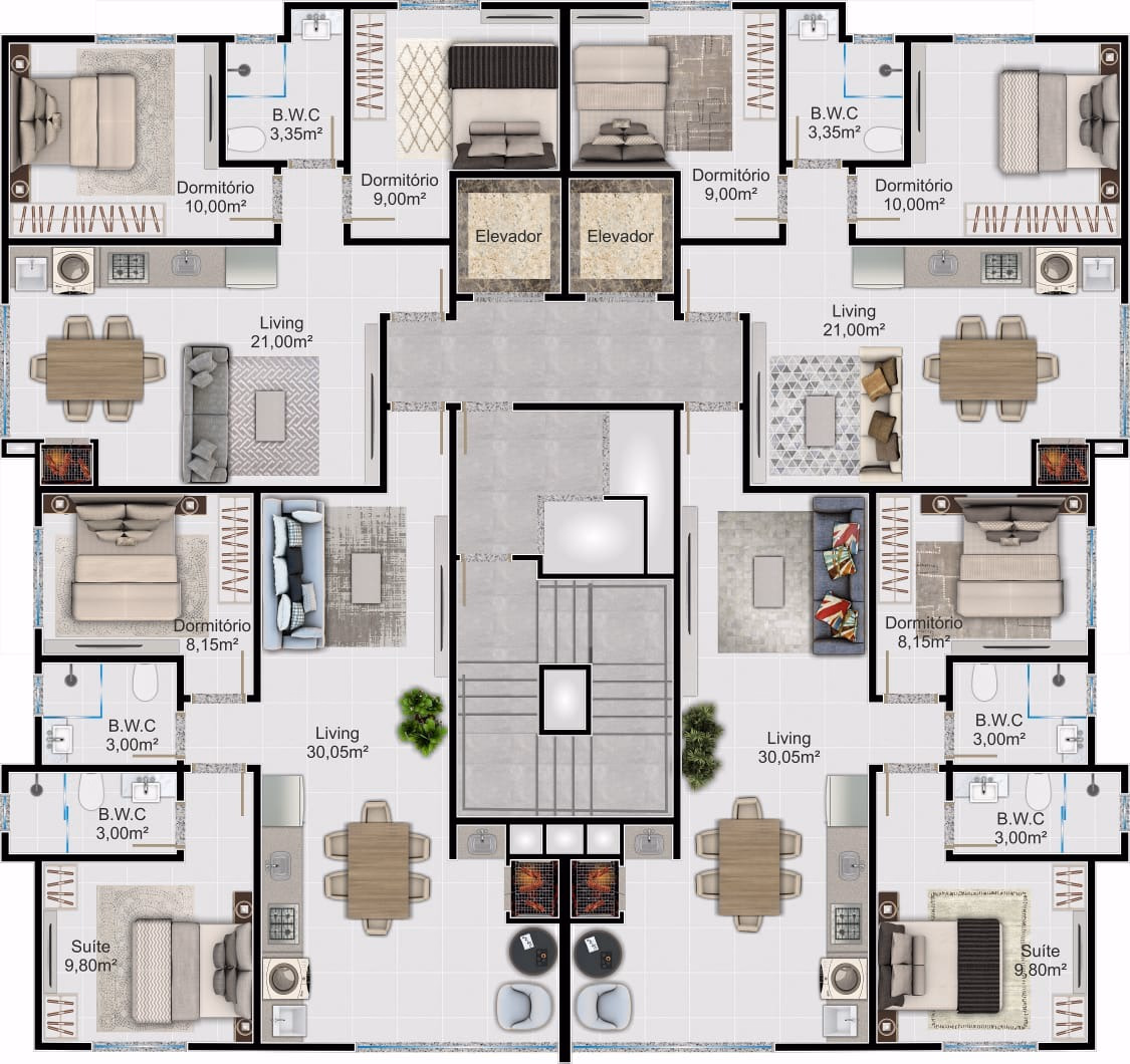 Apartamento 2 quartos em Morretes — Morretes, Itapema