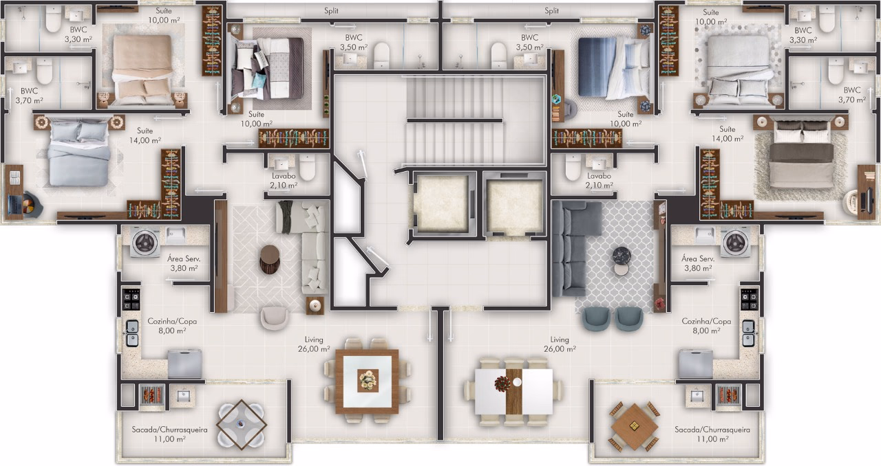 Apartamento 3 suítes em Meia Praia — Meia Praia, Itapema