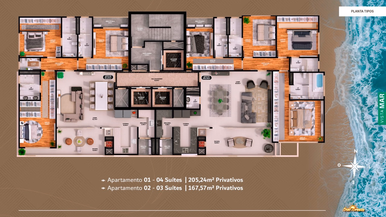 Apartamento 3 suítes em Meia Praia — Meia Praia, Itapema