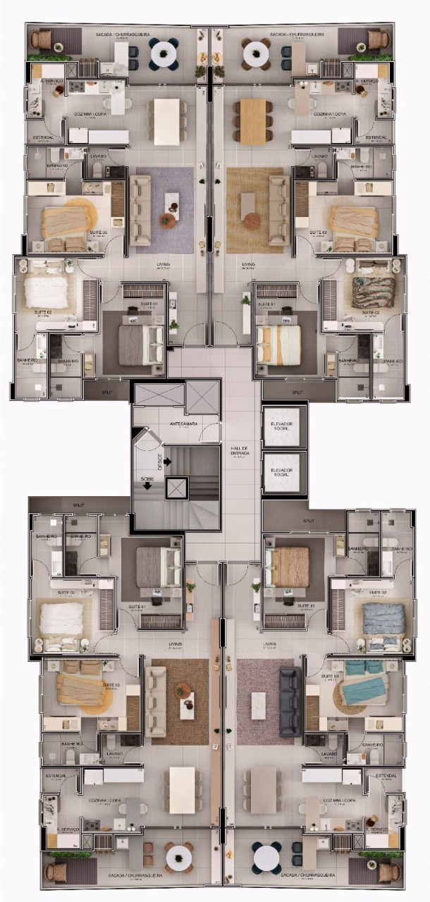 Apartamento 3 suítes em Meia Praia — Meia Praia, Itapema