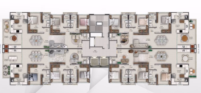 Apartamento 3 suítes em Meia Praia — Meia Praia, Itapema