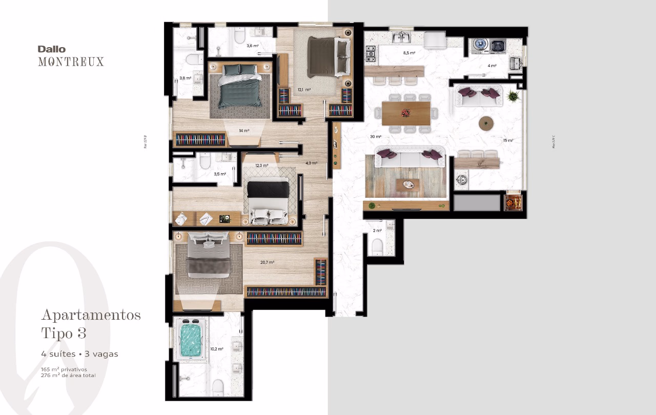 Apartamento 4 suítes em Centro — Centro, Itapema