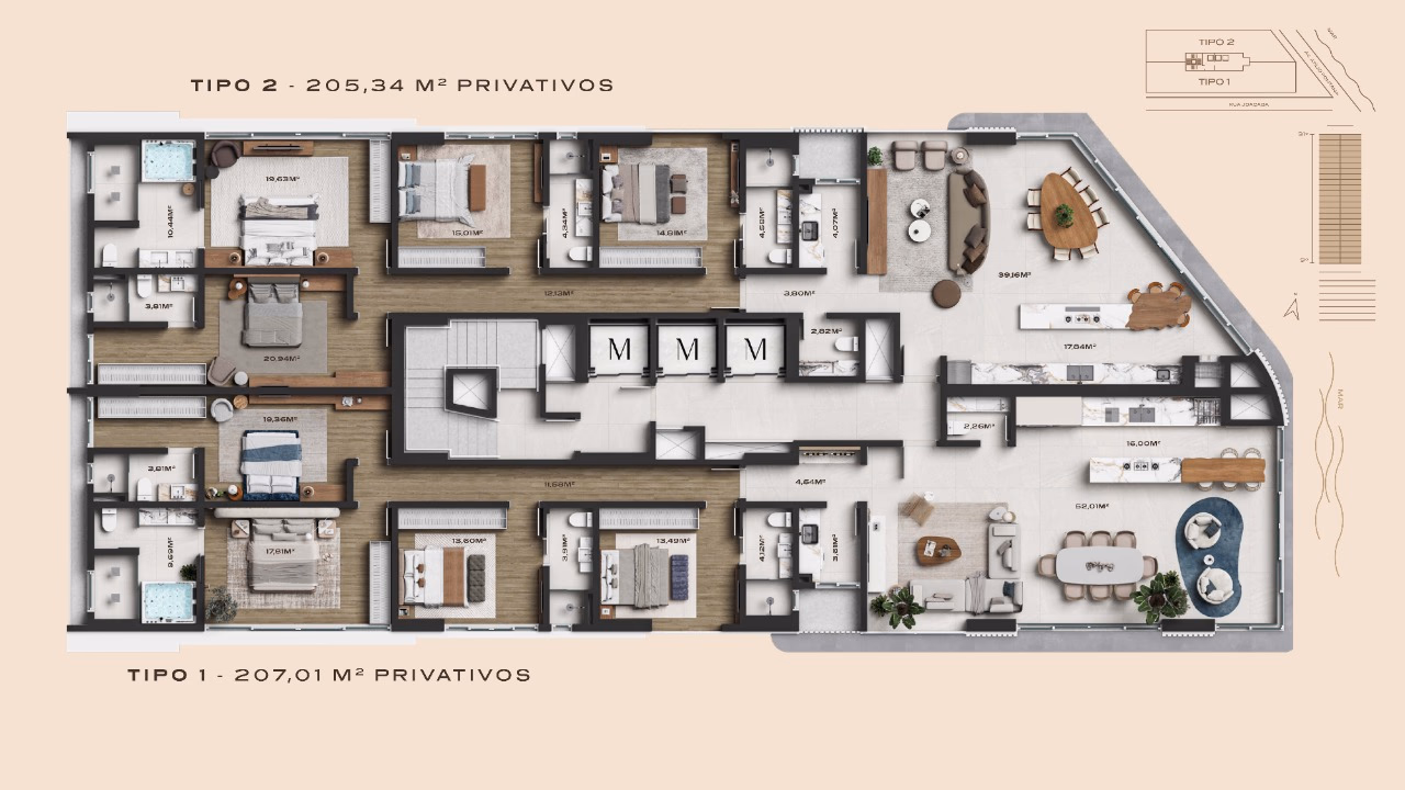 Apartamento 4 suítes em Balneário Perequê — Balneário Perequê, Porto Belo
