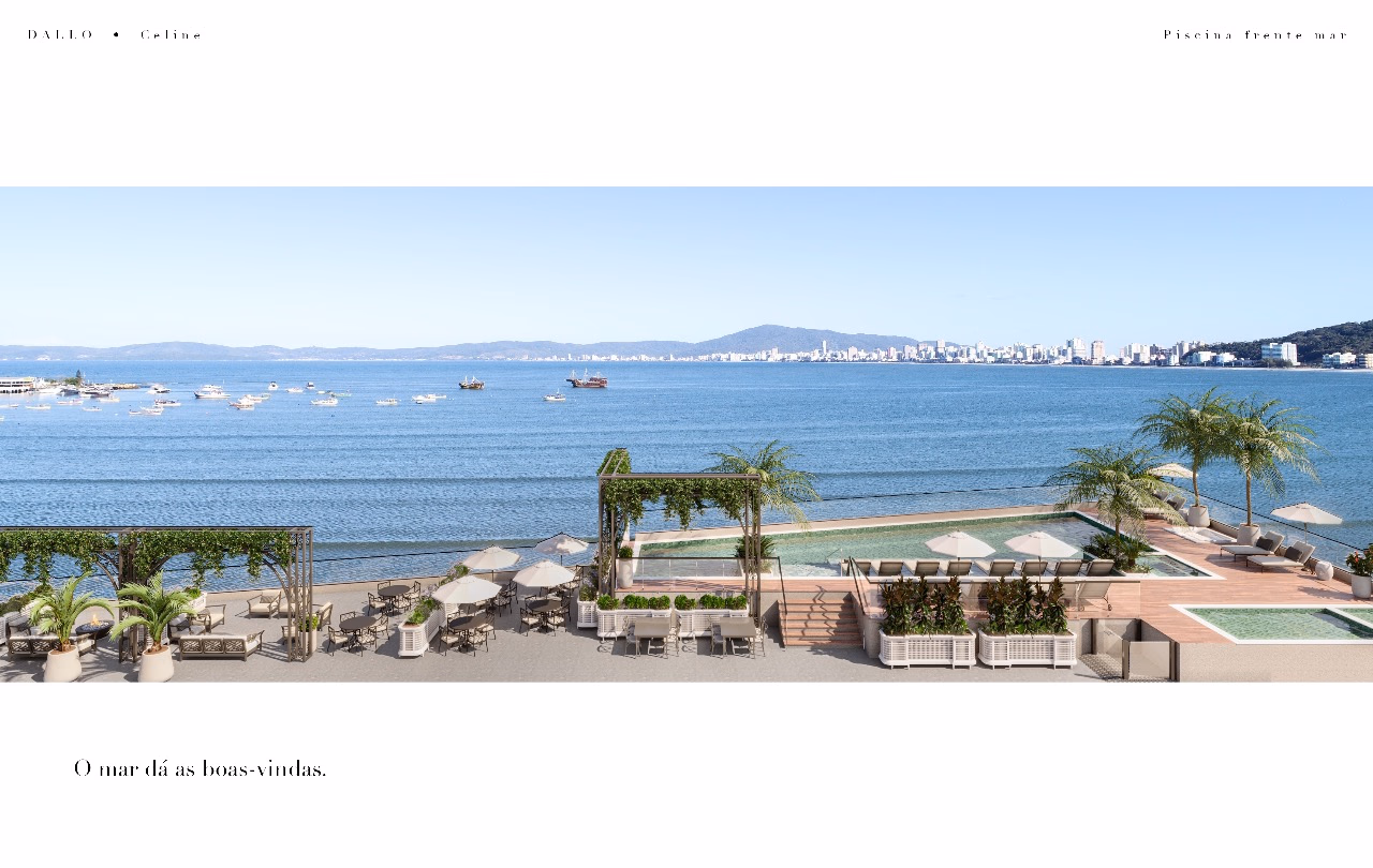 Terraço lazer Celine Residence Dallo em Itapema