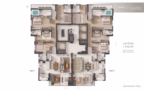 Apartamento 4 suítes em Centro — Centro, Itapema
