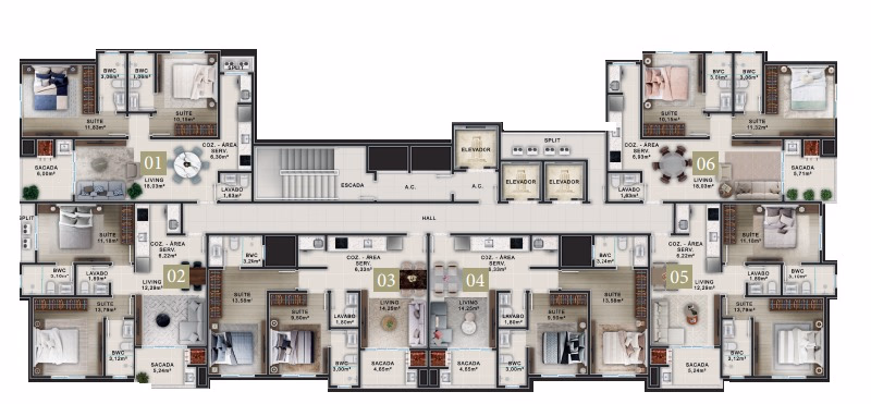 Apartamento 2 suítes em Morretes — Morretes, Itapema