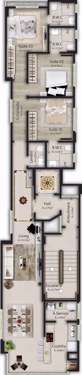 Apartamento 3 suítes em Meia Praia — Meia Praia, Itapema