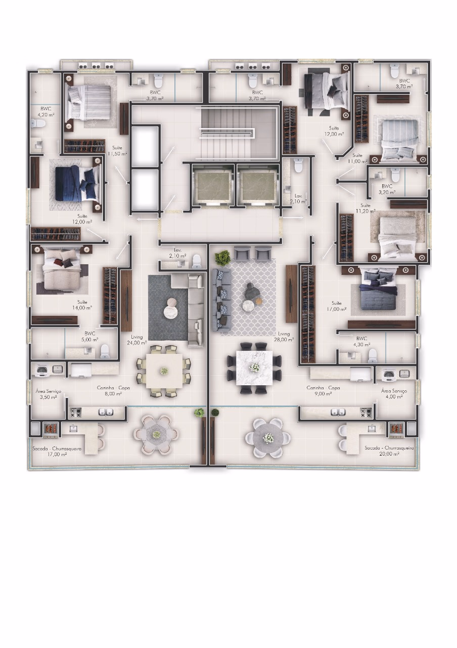 Apartamento 3 suítes em Meia Praia — Meia Praia, Itapema