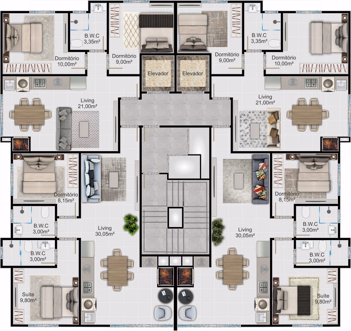Apartamento 2 quartos em Morretes — Morretes, Itapema