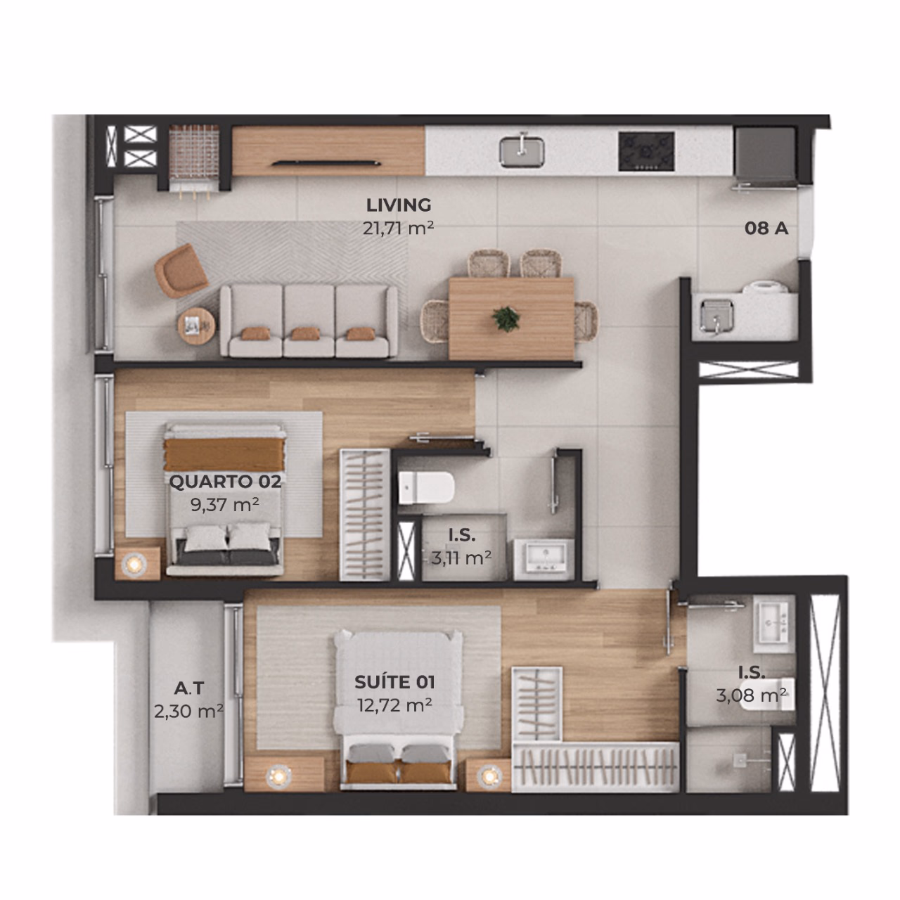 Apartamento 2 quartos em Casa Branca — Casa Branca