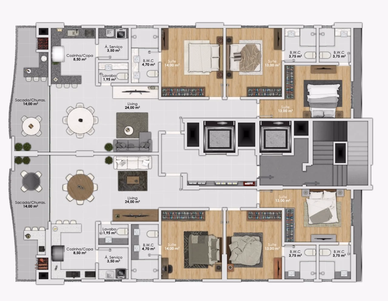Apartamento 3 suítes em Meia Praia — Meia Praia, Itapema