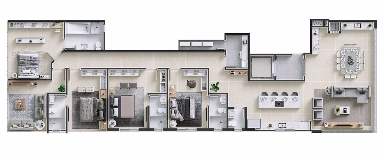 Apartamento 4 suítes em Meia Praia — Meia Praia, Itapema