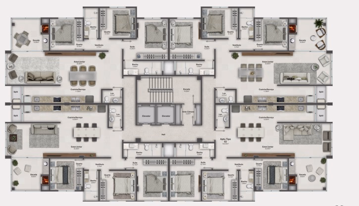 Apartamento 2 quartos em Meia Praia — Meia Praia, Itapema