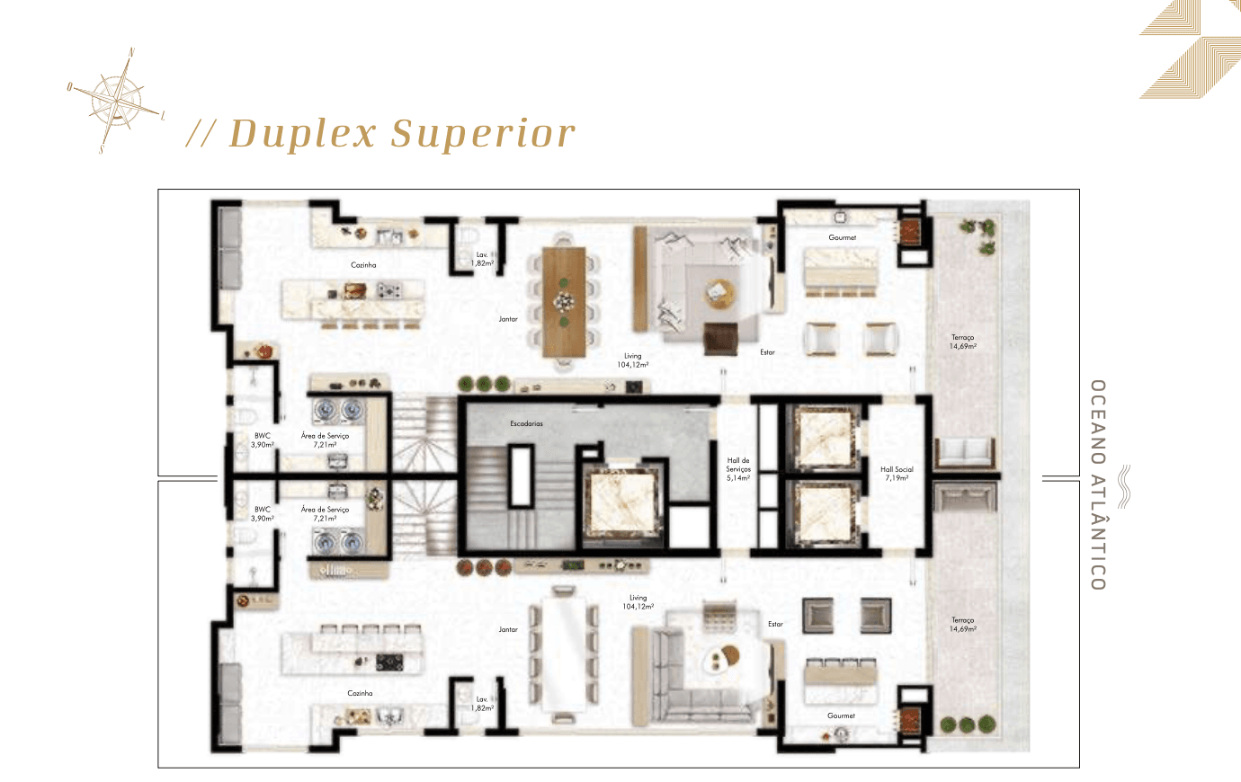 Apartamento 4 suítes em  — , 