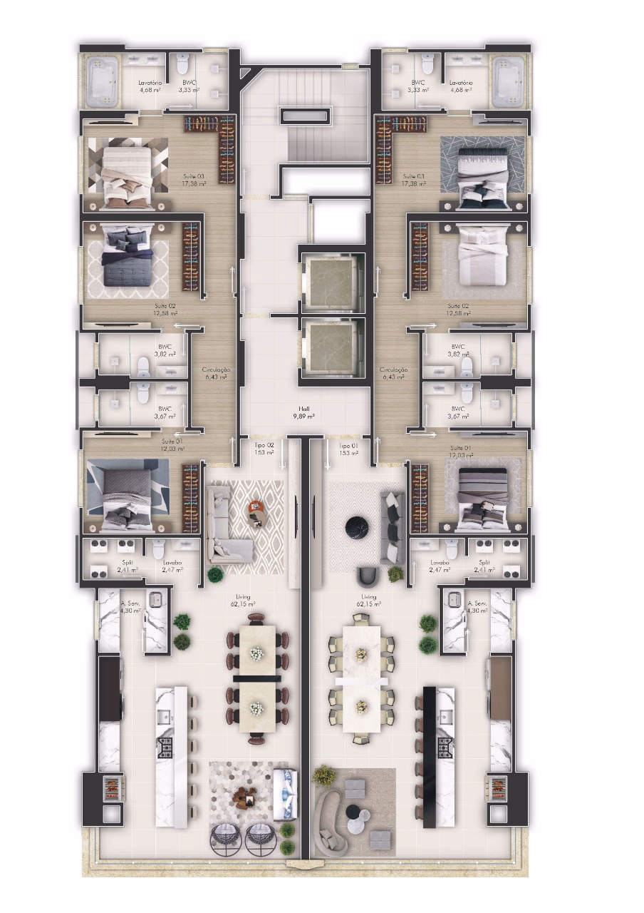 Apartamento 3 suítes em Centro — Centro, Itapema