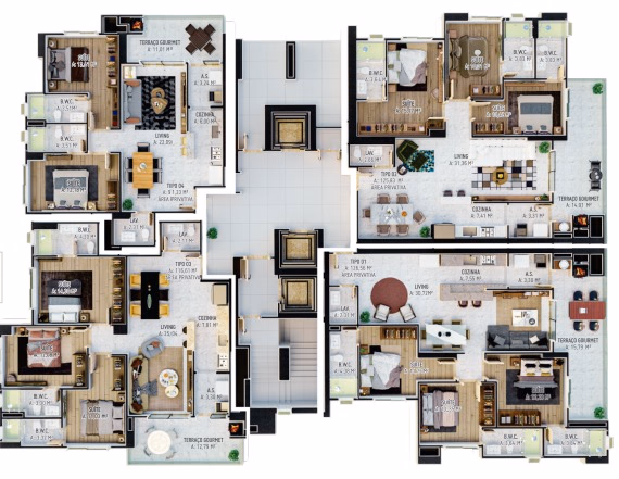 Apartamento 3 suítes em Balneário Perequê — Balneário Perequê, Porto Belo