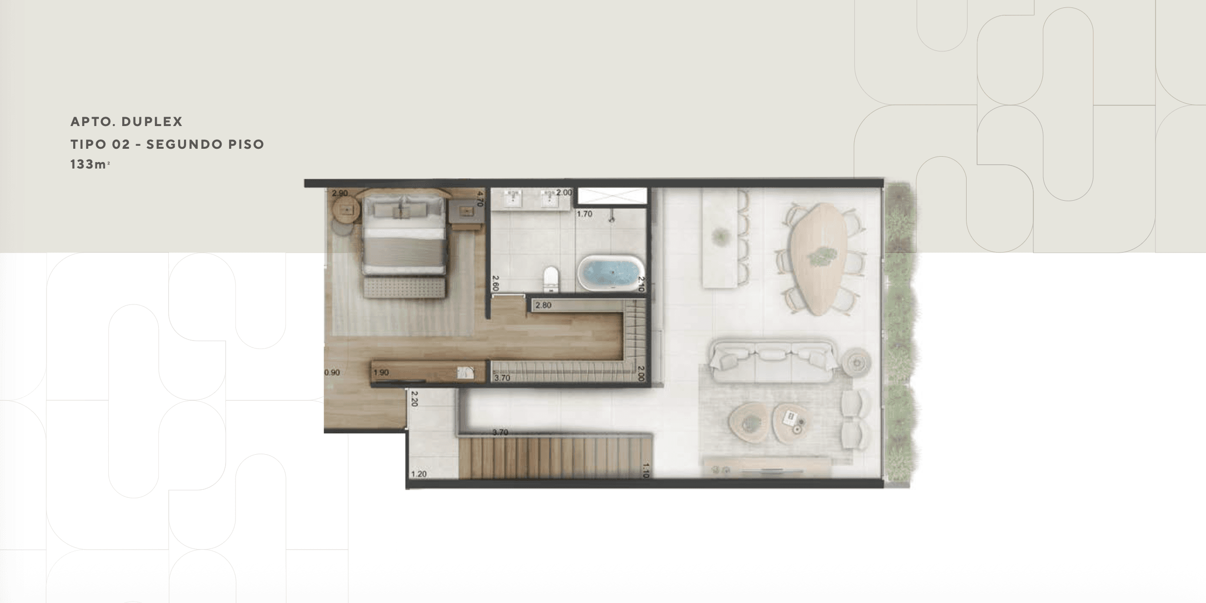 Apartamento 2 suítes em  — , 