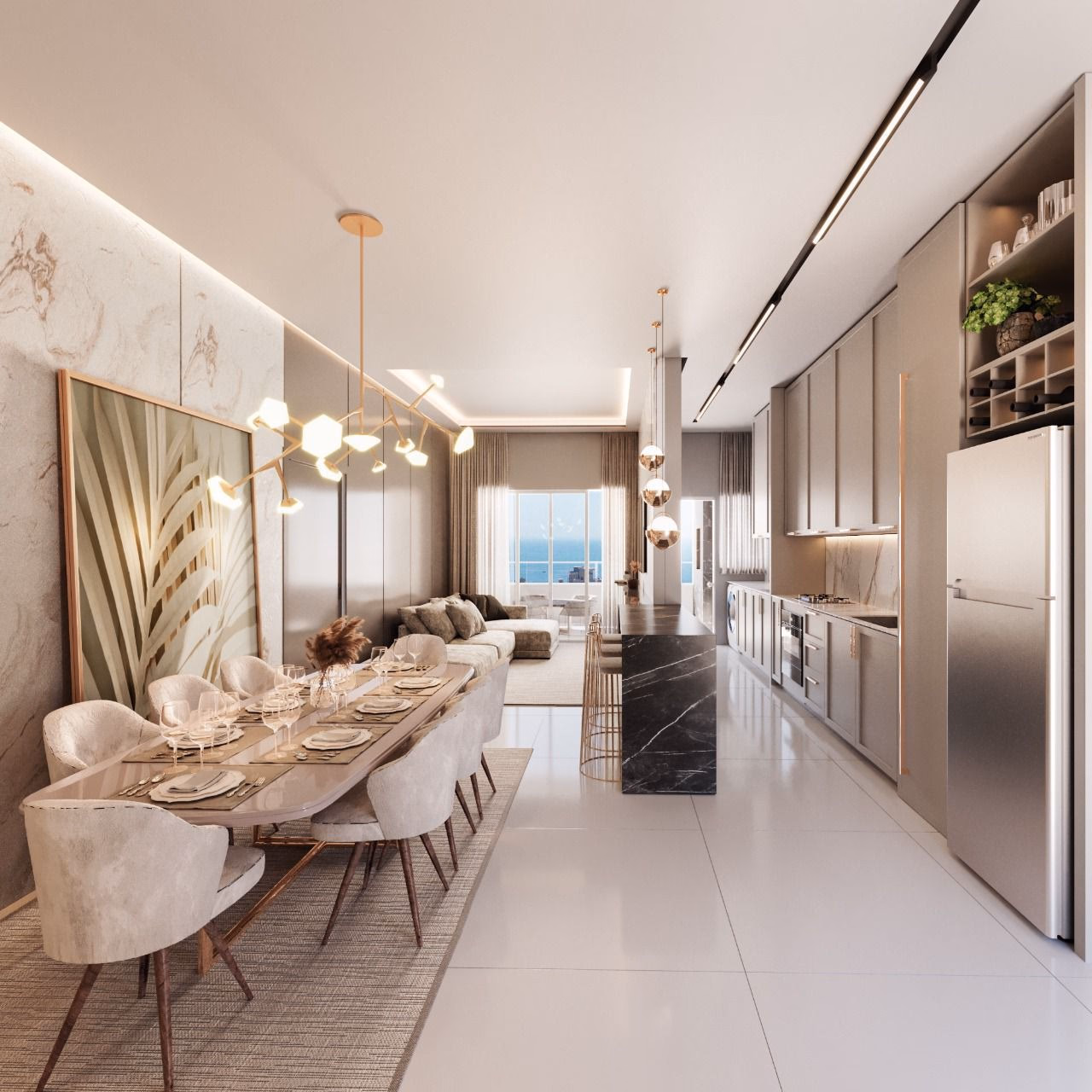 Apartamento 3 quartos em Meia Praia — Meia Praia