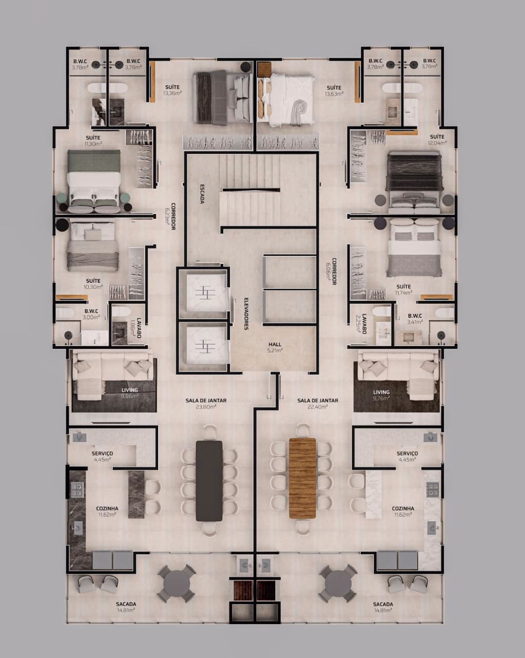 Apartamento 3 suítes em Meia Praia — Meia Praia