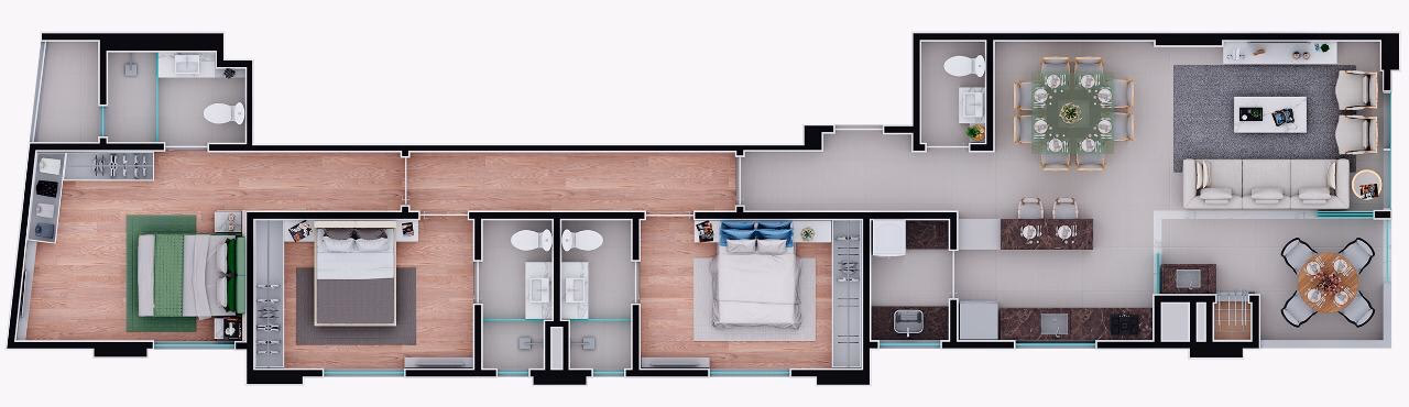 Apartamento 3 suítes em Meia Praia — Meia Praia, Itapema