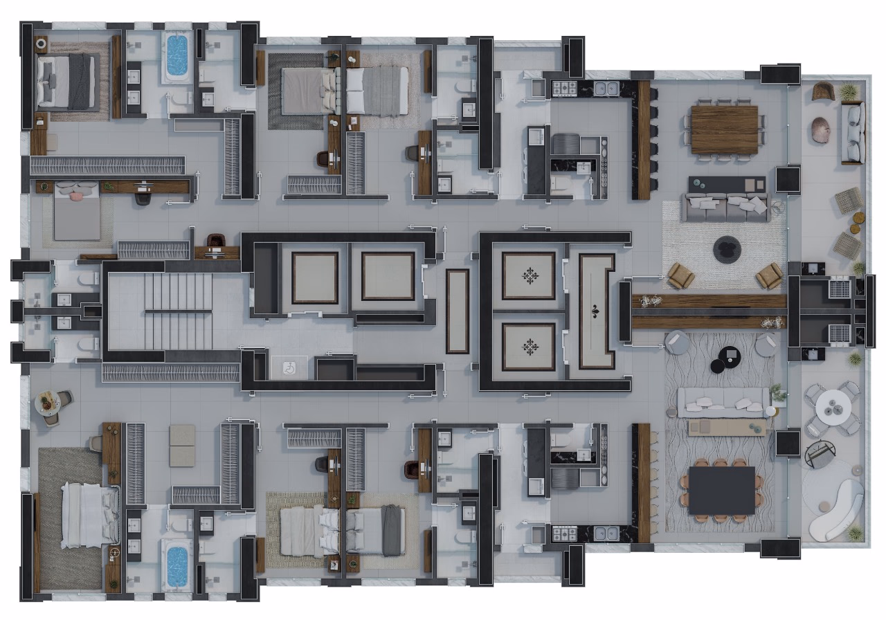 Apartamento 4 suítes em Meia Praia — Meia Praia, Itapema