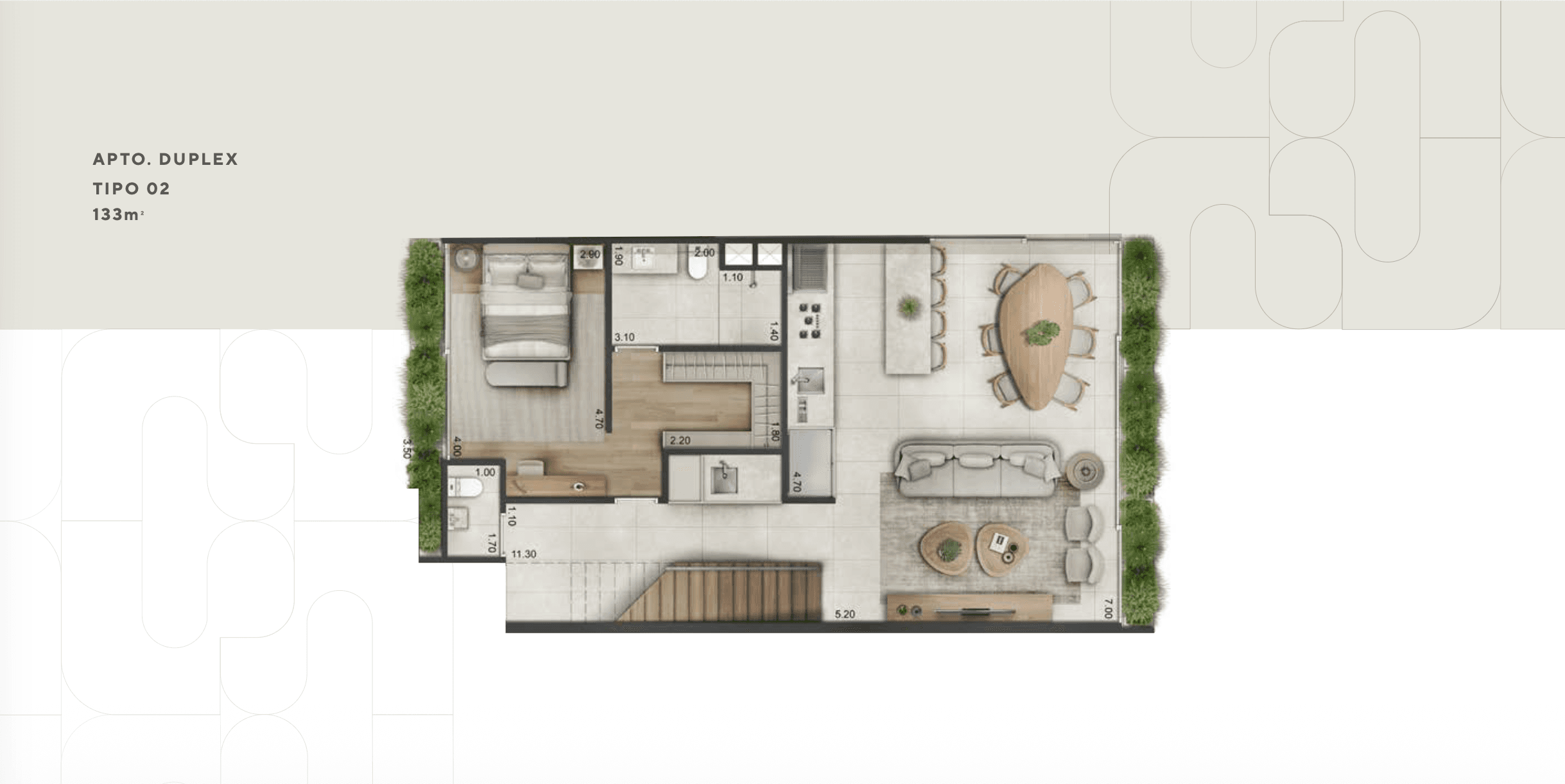 Apartamento 2 suítes em  — , 