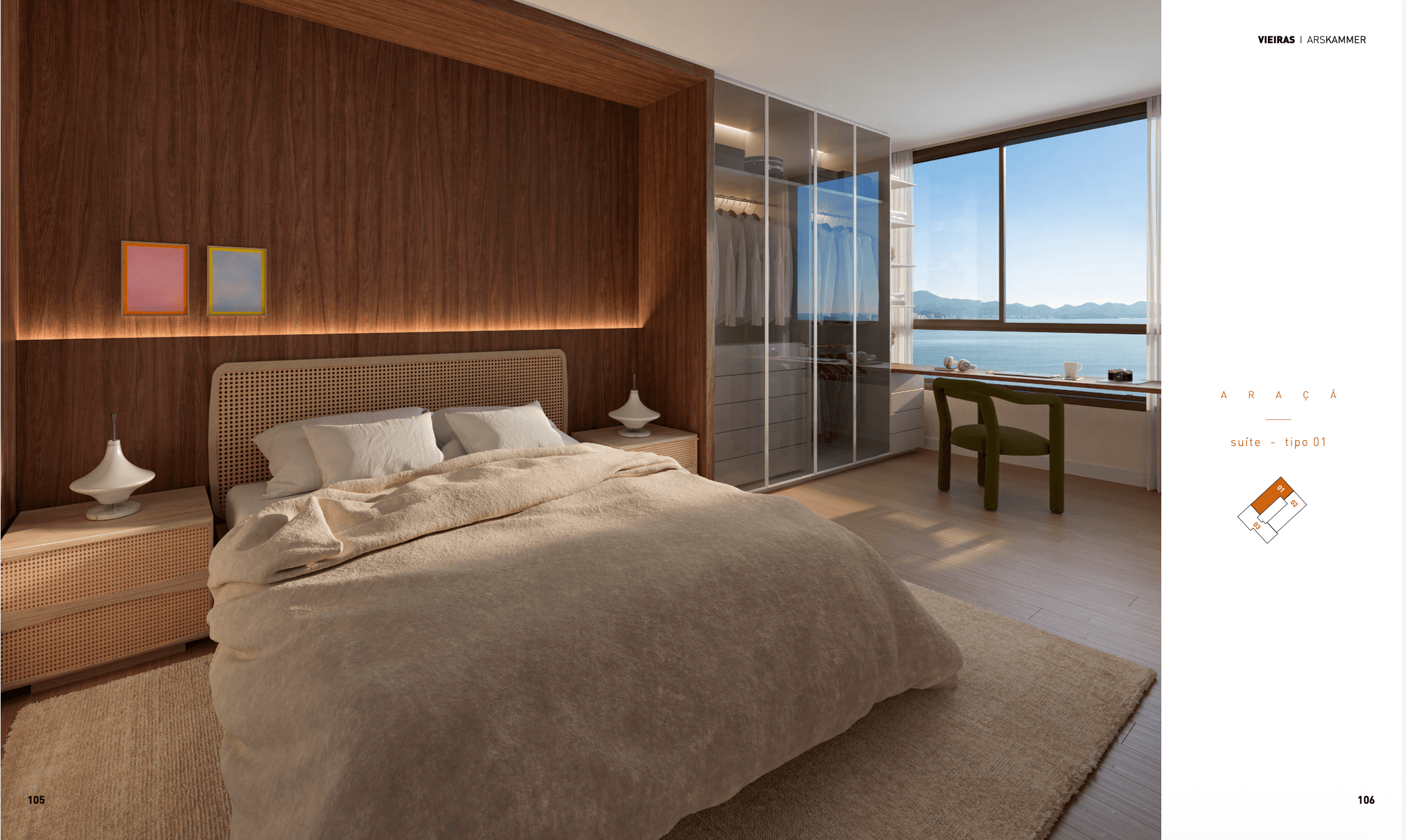Apartamento 3 suítes em  — , 