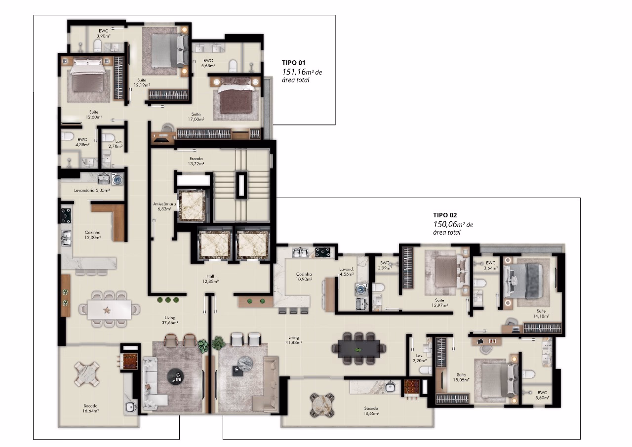 Apartamento 3 suítes em Meia Praia — Meia Praia, Itapema