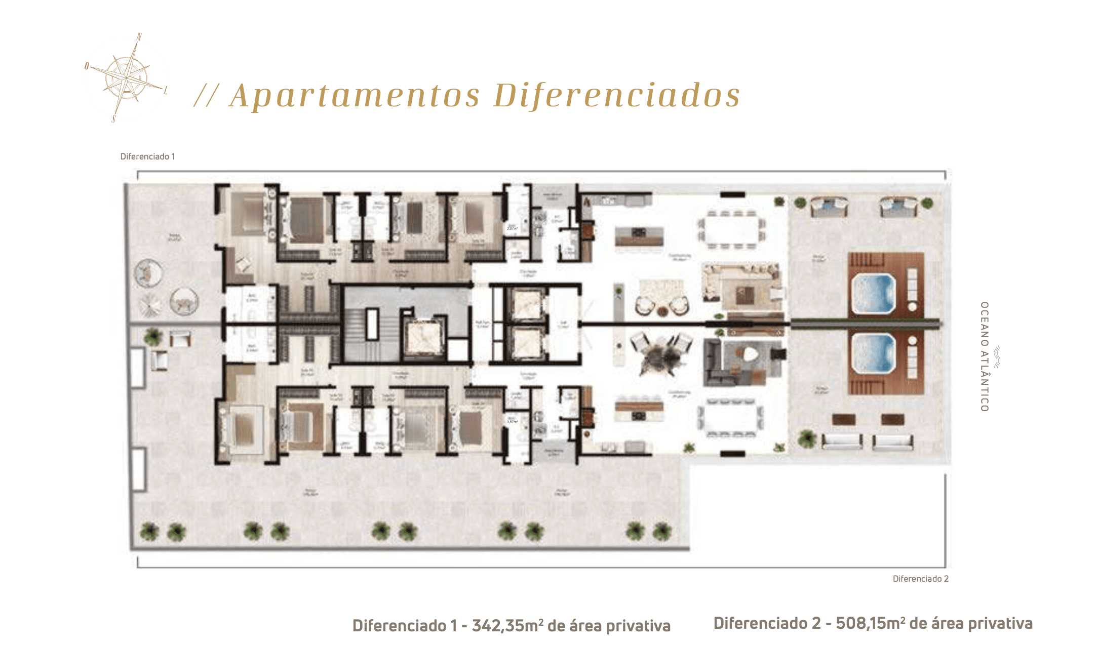Apartamento 4 suítes em  — , 