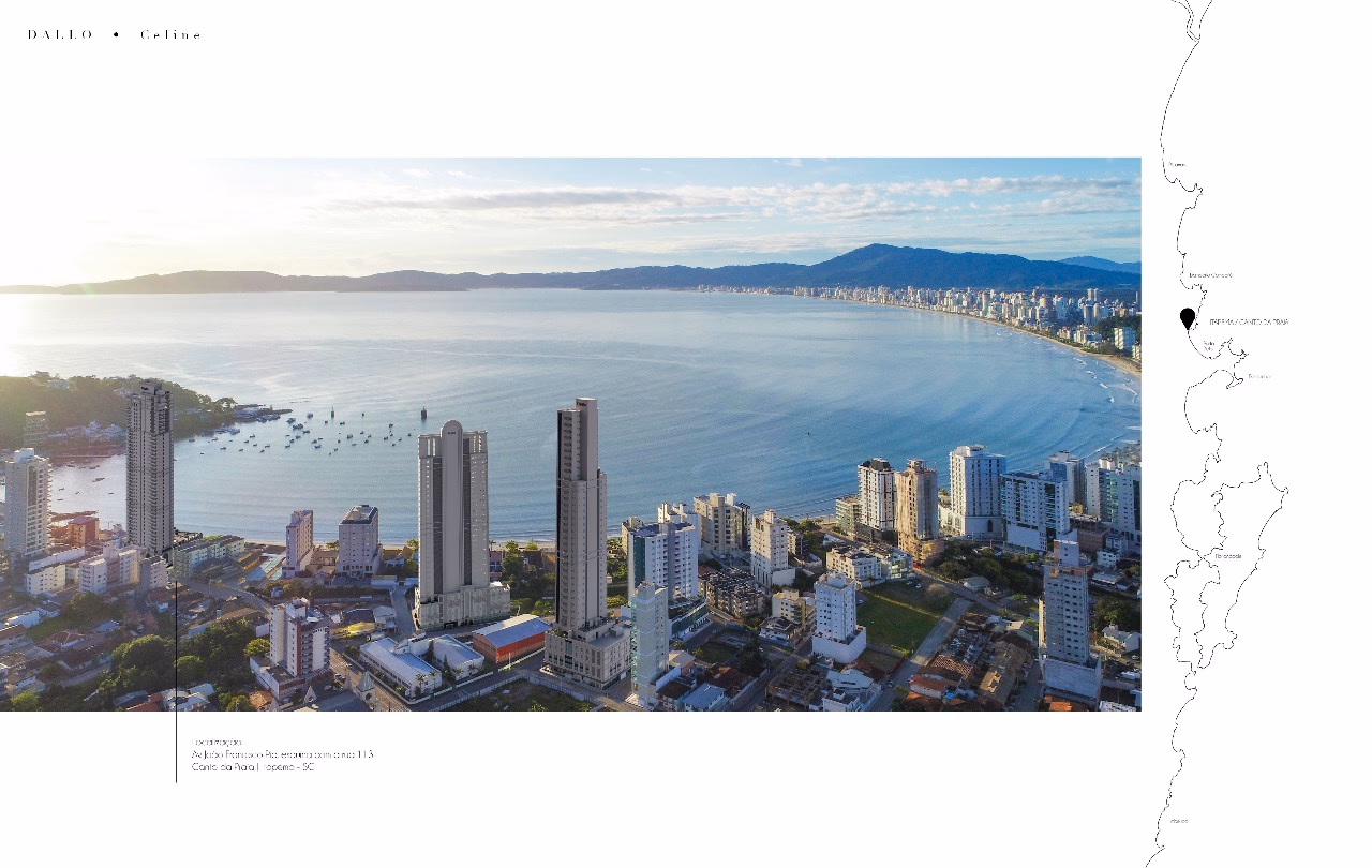 Localização do Celine Frente Mar em Itapema.