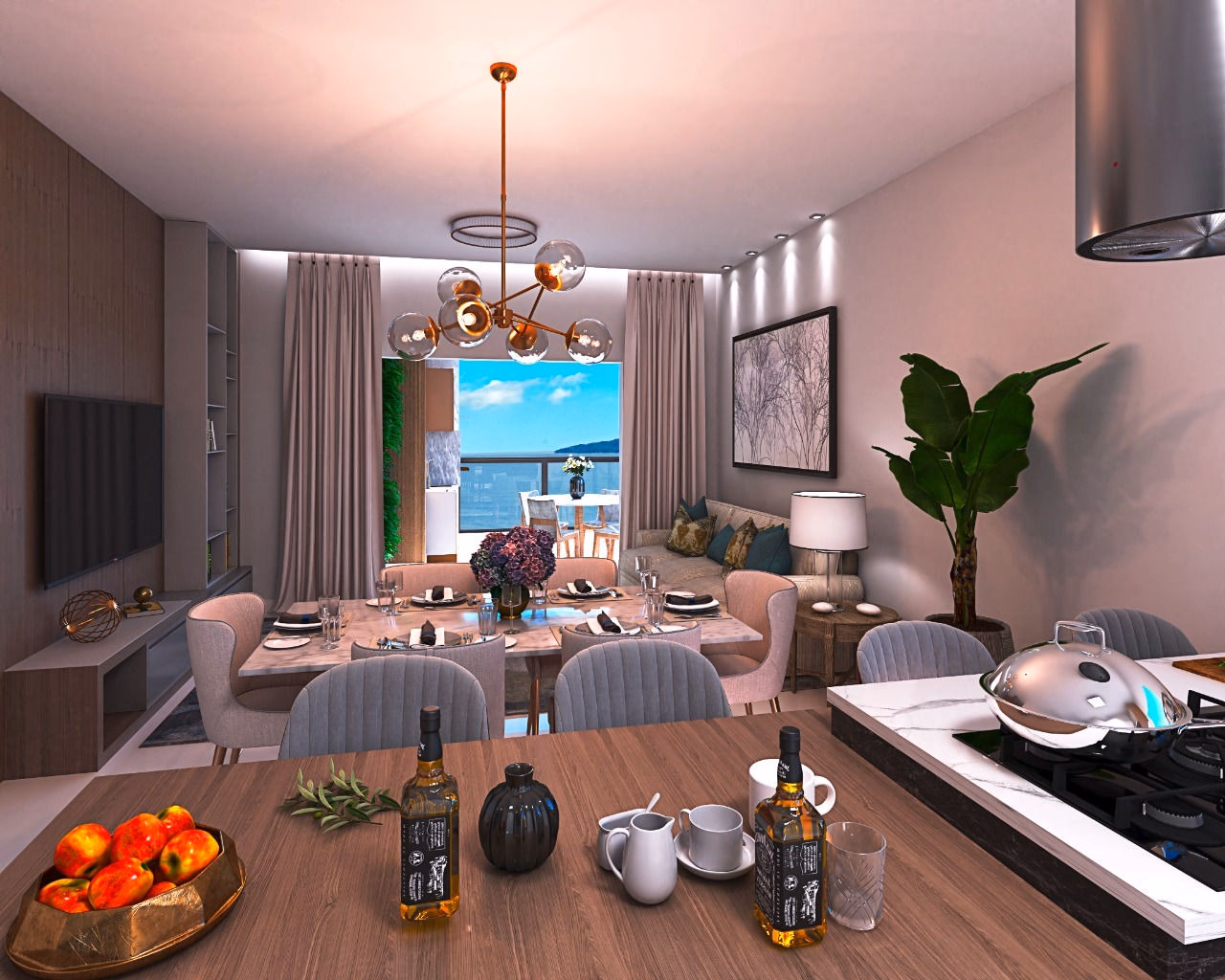 Apartamento 4 suítes em Balneário Perequê — Balneário Perequê