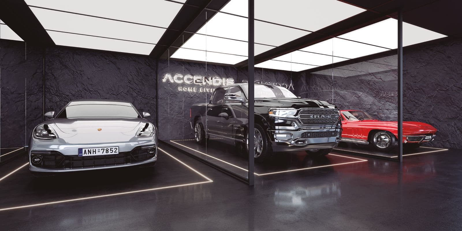 Garagem com 4 vagas privativas por apartamento no Accendis Home Living, em Itapema