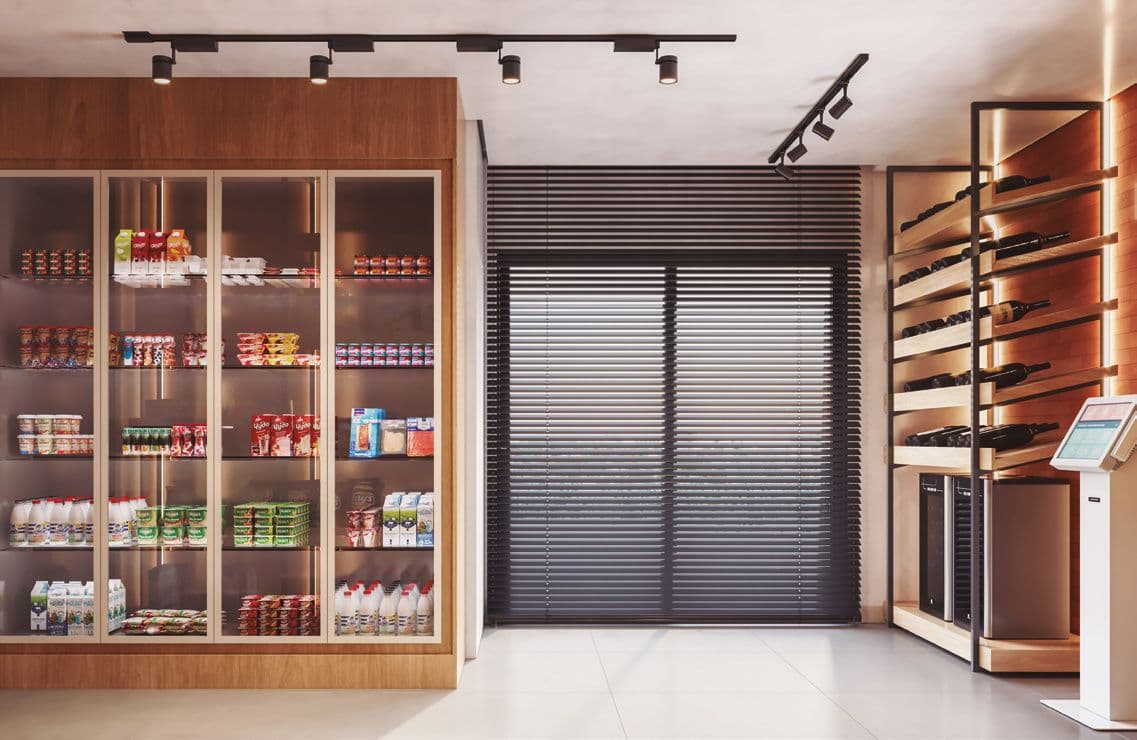 Minimarket 24 horas do Accendis Home Living, em Itapema