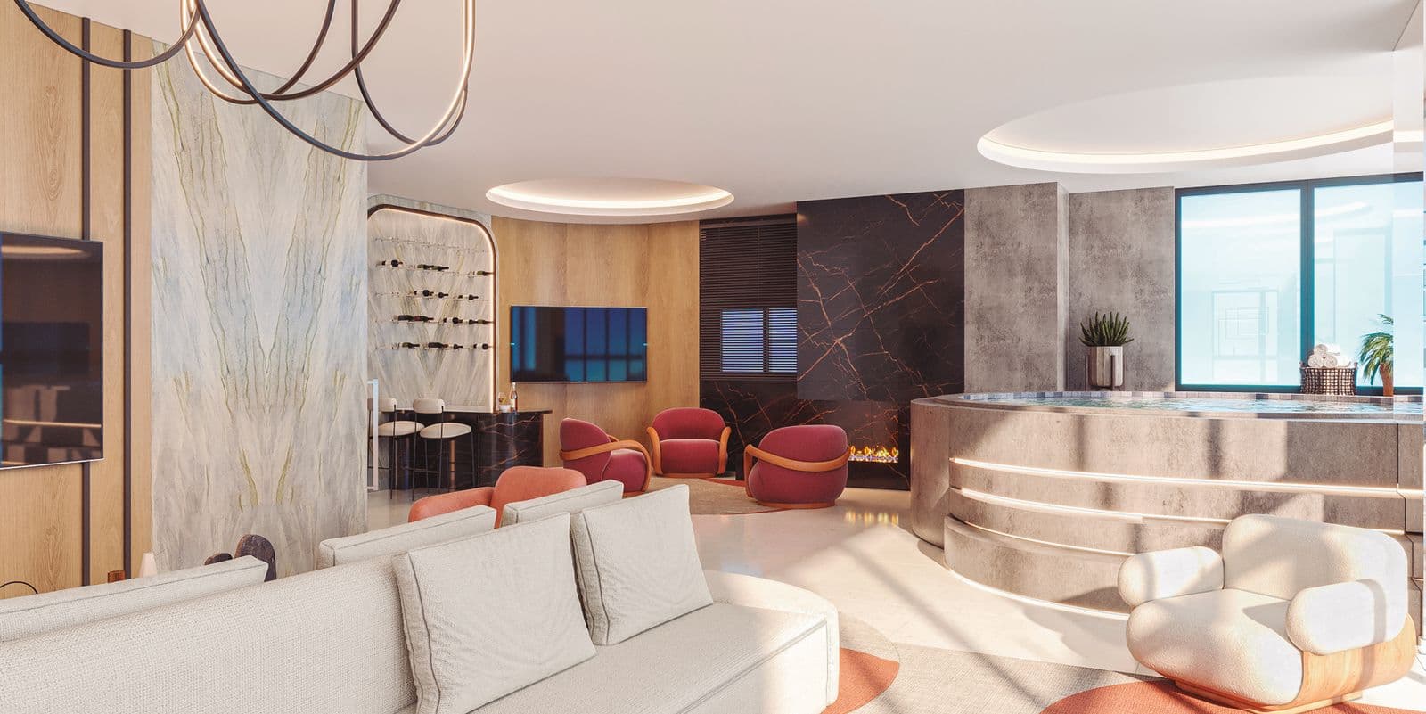 Sala de jantar da penthouse do Accendis Home Living, em Itapema