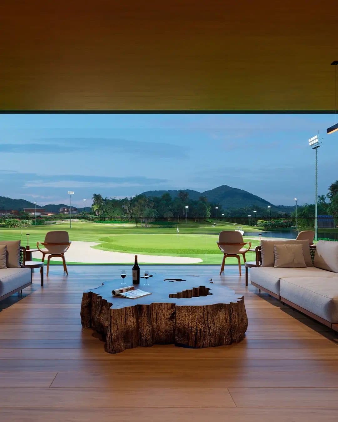 Estar de uma residência do Porto Belo Golf All Resort