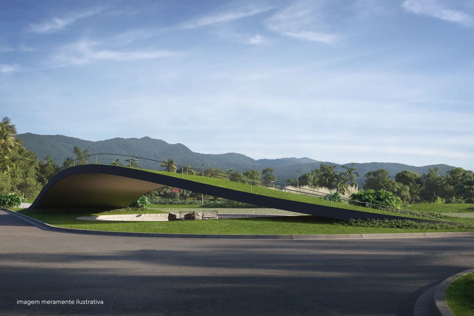 Ponto do Fogo, intervenção de arte e paisagismo do All Resort