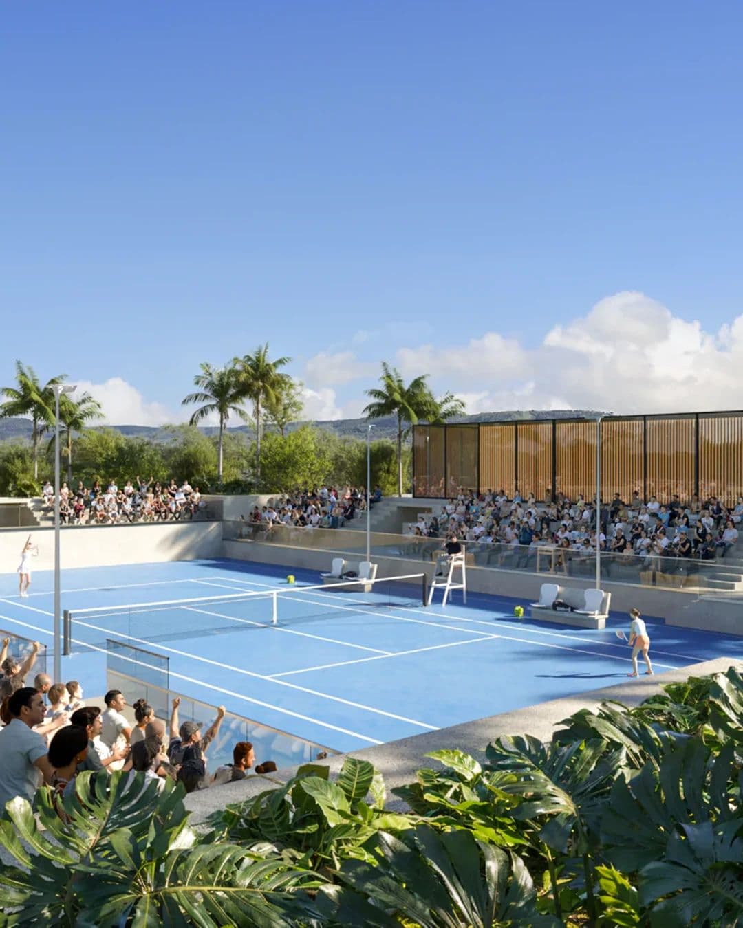 Complexo de quadras do Tennis All Resort, com o Rafa Nadal Tennis Center, em Porto Belo