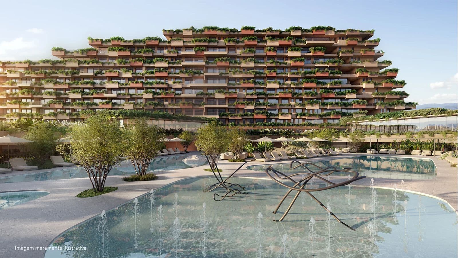 Parque aquático e piscinas do All Resort Club Residence, em Porto Belo