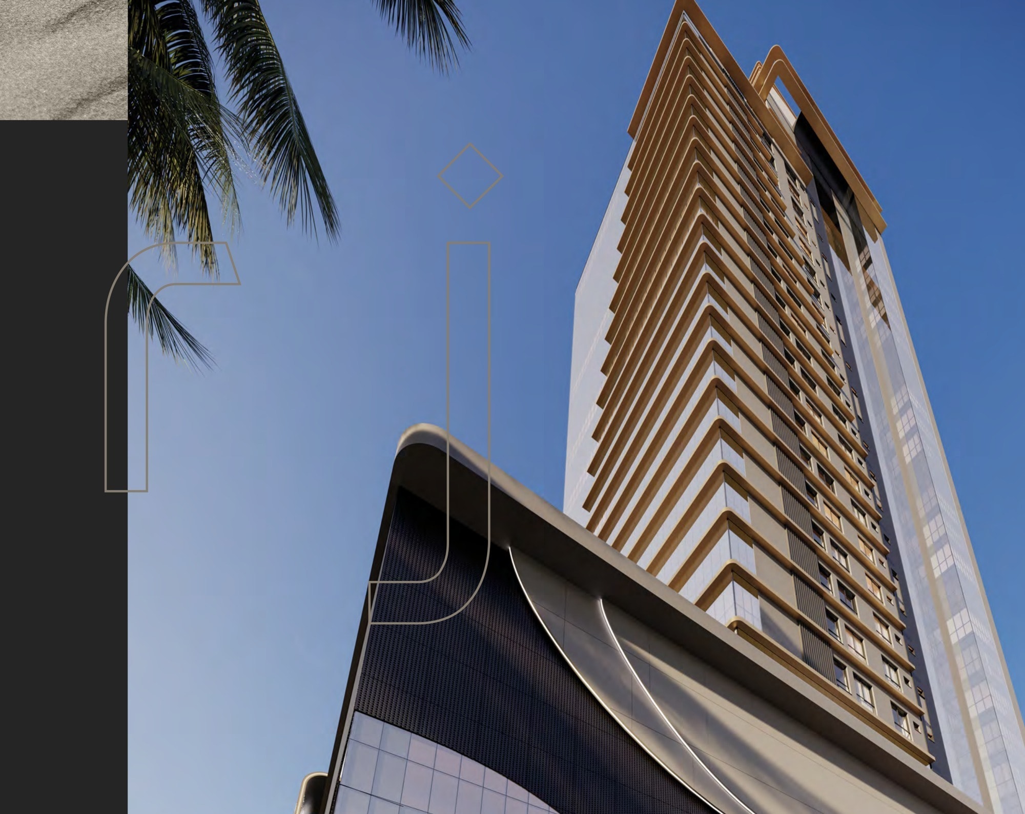 Torre do Burj Exclusive Residence, no Balneário Perequê, Porto Belo
