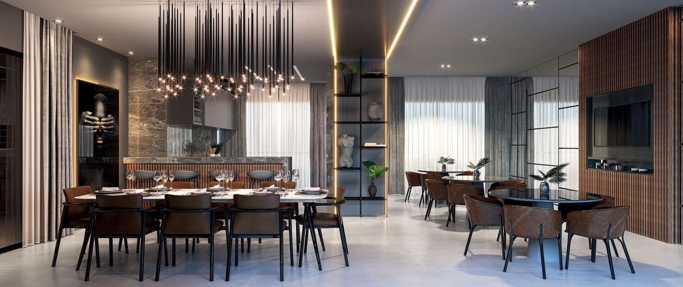 Espaço gourmet do Cosmopolitan Residence