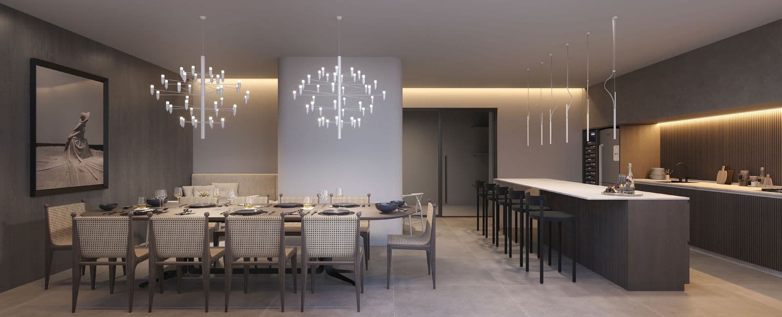 Espaço gourmet do Du-Art Tower Residence em Meia Praia, Itapema