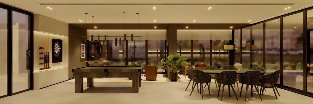 Sport bar do Eclipse Residences, em Meia Praia, Itapema