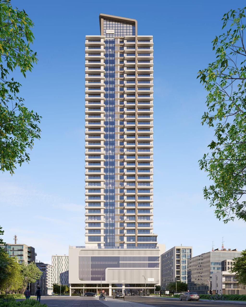 Torre do Eclipse Residences vista da Segunda Avenida, em Meia Praia