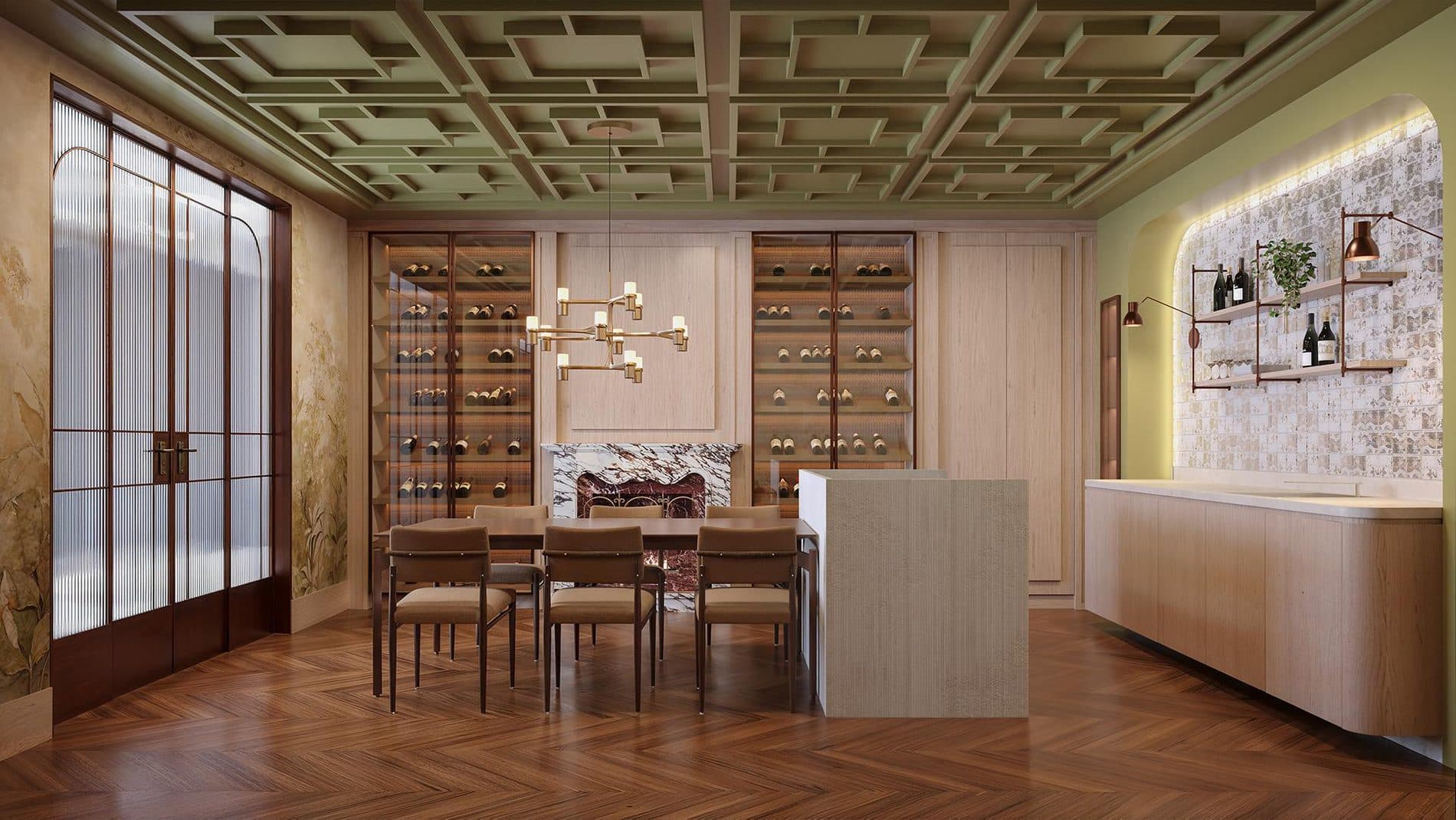 Wine bar do Elizabeth II com adega climatizada