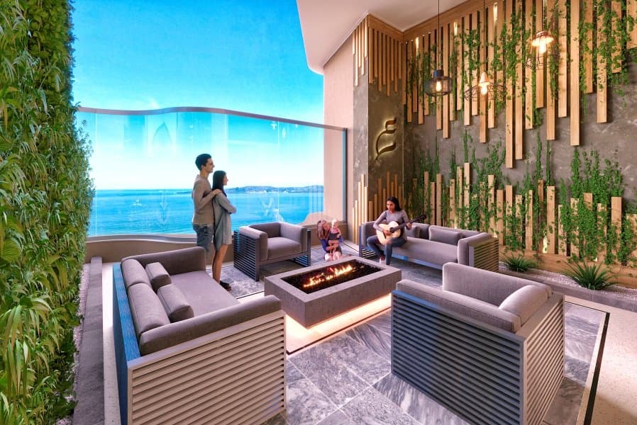 Fireplace no rooftop do Empire 234